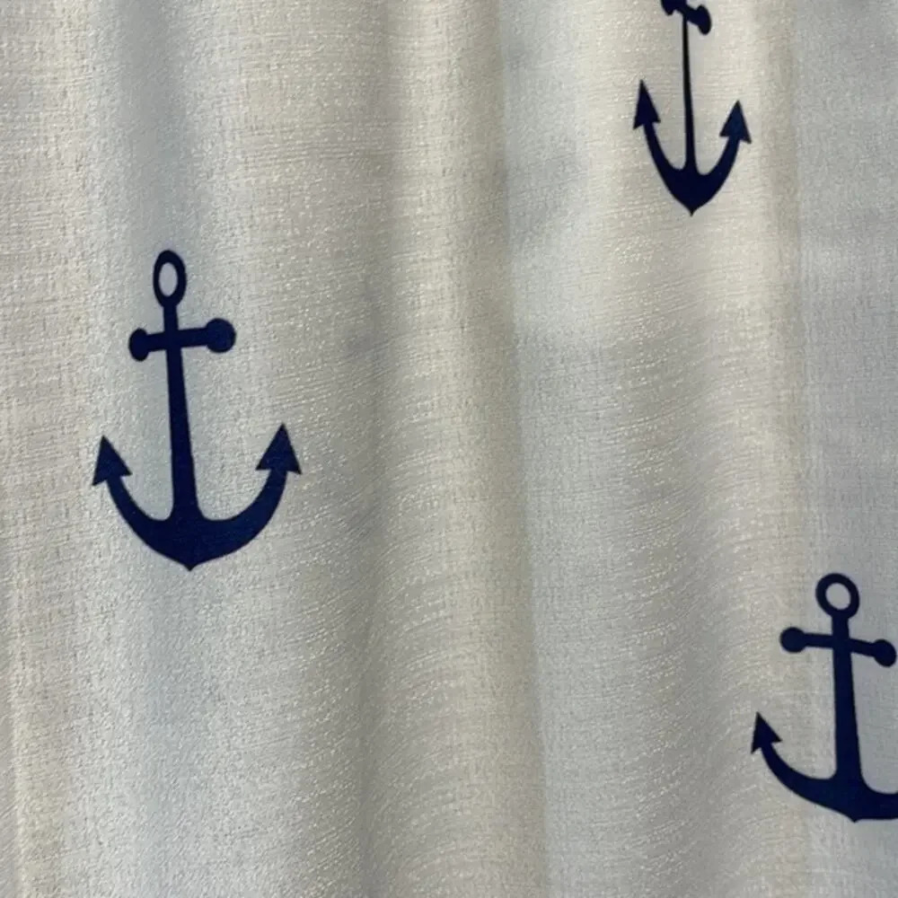 New Noracora Women's Anchor Elastic Waist Lounge Pants White/Navy Blue XXL - Picture 7 of 8